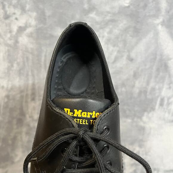 Dr Martens Steel Toe Non-Slip Black Leather Shoes 3 Eye Oxford 1461 SA SR 7 M - Picture 8 of 10